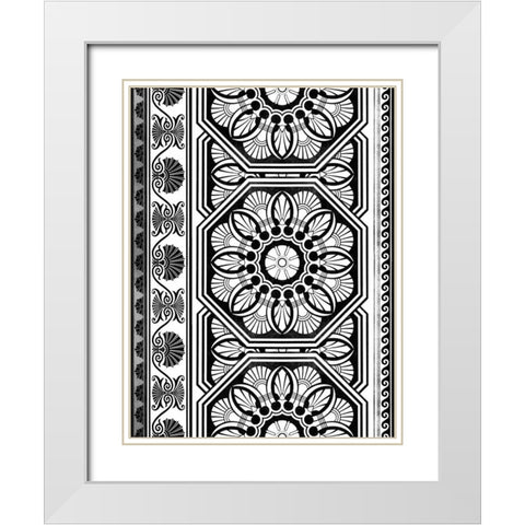 Patterns C White Modern Wood Framed Art Print with Double Matting by Grey, Jace