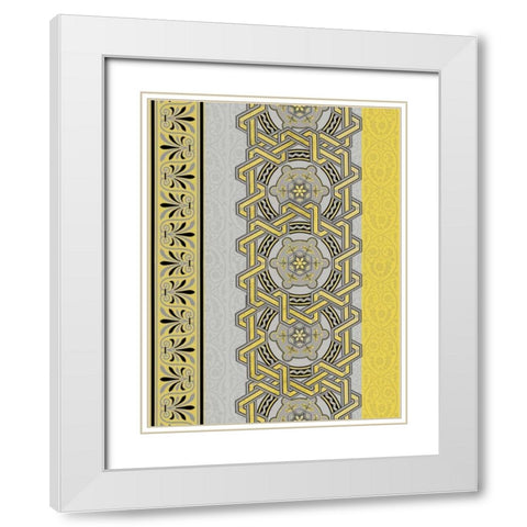 Patterns R White Modern Wood Framed Art Print with Double Matting by Grey, Jace