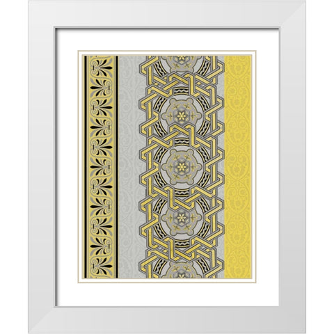 Patterns R White Modern Wood Framed Art Print with Double Matting by Grey, Jace