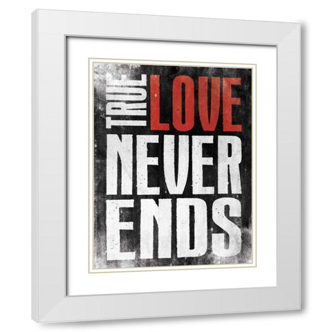Never Ends White Modern Wood Framed Art Print with Double Matting by Grey, Jace