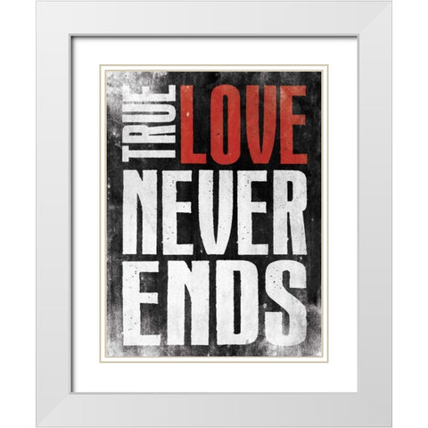 Never Ends White Modern Wood Framed Art Print with Double Matting by Grey, Jace