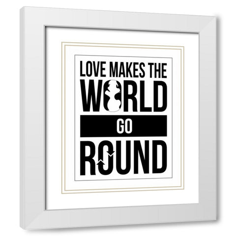 Text B2 White Modern Wood Framed Art Print with Double Matting by Grey, Jace