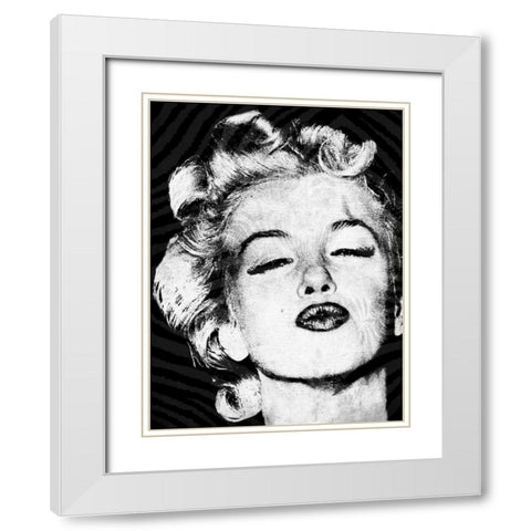 Monroe Text 2 White Modern Wood Framed Art Print with Double Matting by Grey, Jace