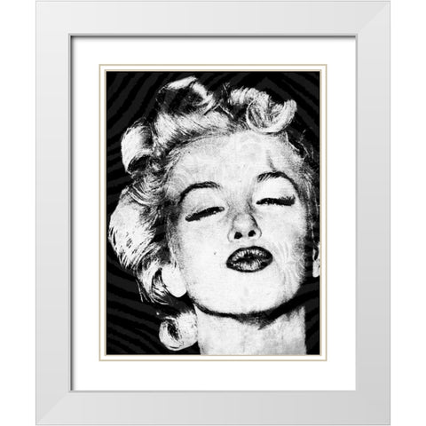 Monroe Text 2 White Modern Wood Framed Art Print with Double Matting by Grey, Jace