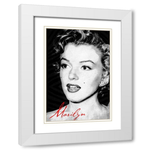 Monroe B White Modern Wood Framed Art Print with Double Matting by Grey, Jace