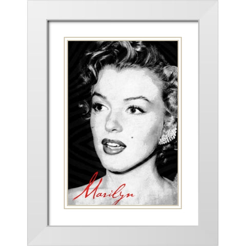 Monroe B White Modern Wood Framed Art Print with Double Matting by Grey, Jace