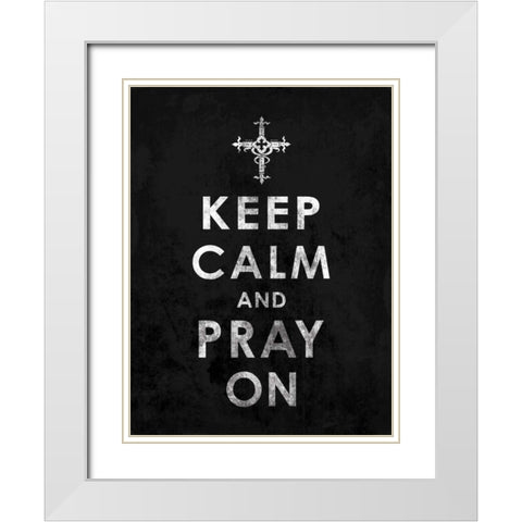Keep Calm 2 White Modern Wood Framed Art Print with Double Matting by Grey, Jace