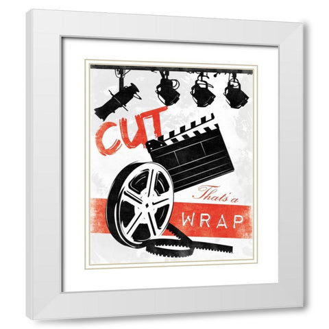 Cinema B White Modern Wood Framed Art Print with Double Matting by Grey, Jace