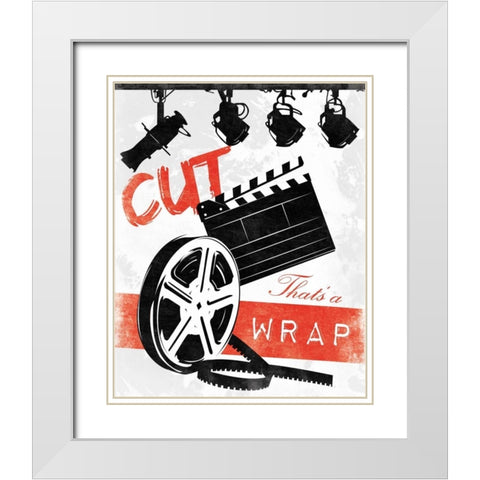Cinema B White Modern Wood Framed Art Print with Double Matting by Grey, Jace
