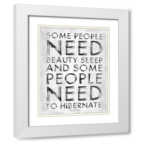 Hibernate White Modern Wood Framed Art Print with Double Matting by Grey, Jace