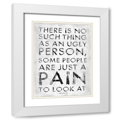 Pain White Modern Wood Framed Art Print with Double Matting by Grey, Jace