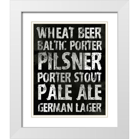 Wheat Beer White Modern Wood Framed Art Print with Double Matting by Grey, Jace