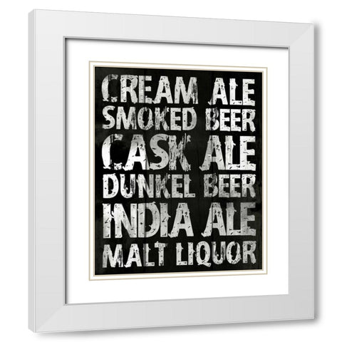 Cream Ale White Modern Wood Framed Art Print with Double Matting by Grey, Jace