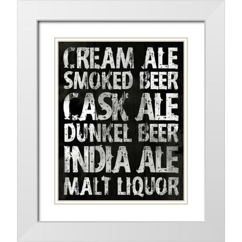 Cream Ale White Modern Wood Framed Art Print with Double Matting by Grey, Jace