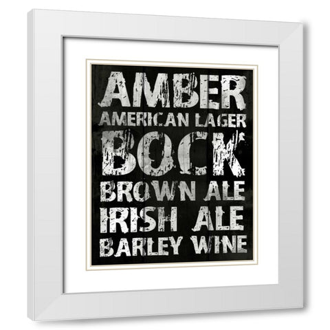 Amber White Modern Wood Framed Art Print with Double Matting by Grey, Jace