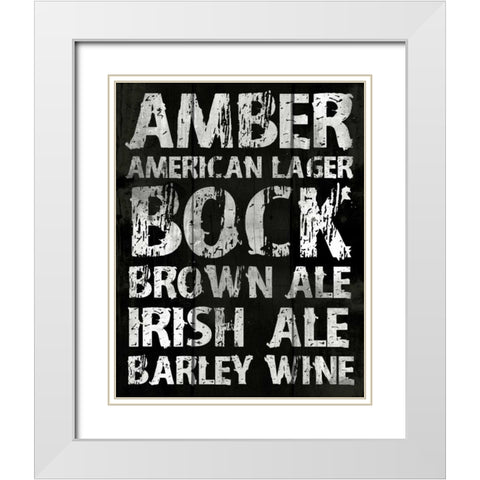 Amber White Modern Wood Framed Art Print with Double Matting by Grey, Jace