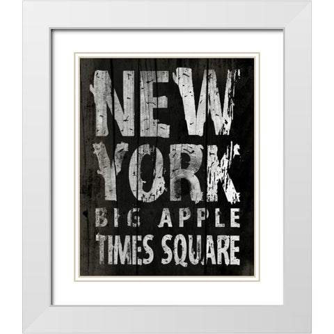 New York Mate White Modern Wood Framed Art Print with Double Matting by Grey, Jace