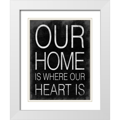 Our Home White Modern Wood Framed Art Print with Double Matting by Grey, Jace