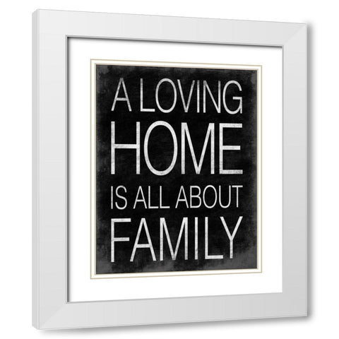 Loving Home White Modern Wood Framed Art Print with Double Matting by Grey, Jace