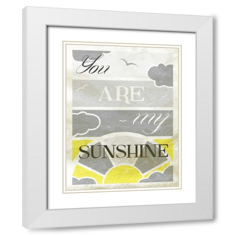 Sunshine White Modern Wood Framed Art Print with Double Matting by Grey, Jace