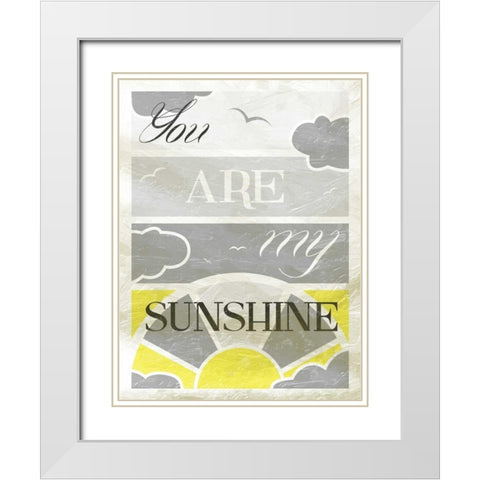 Sunshine White Modern Wood Framed Art Print with Double Matting by Grey, Jace