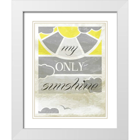Sunshine Mate White Modern Wood Framed Art Print with Double Matting by Grey, Jace