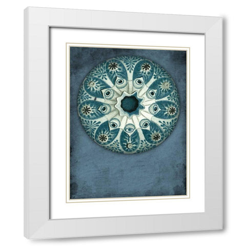Blue Coastal White Modern Wood Framed Art Print with Double Matting by Grey, Jace