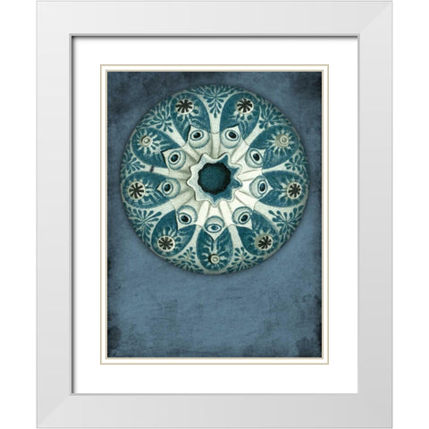 Blue Coastal White Modern Wood Framed Art Print with Double Matting by Grey, Jace