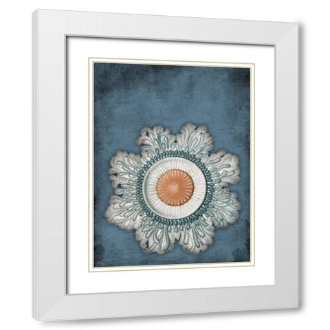 Blue Coastal Mate White Modern Wood Framed Art Print with Double Matting by Grey, Jace