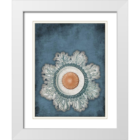 Blue Coastal Mate White Modern Wood Framed Art Print with Double Matting by Grey, Jace