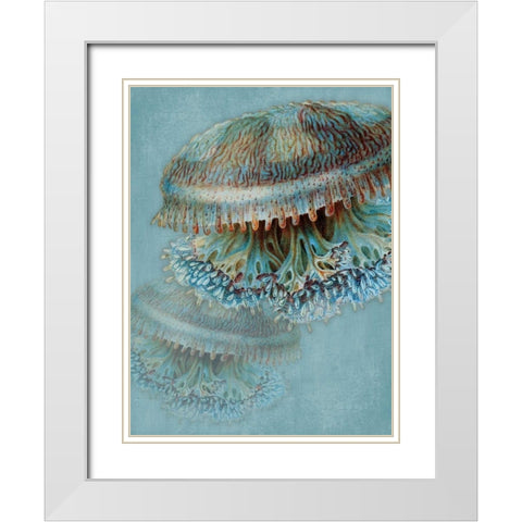 Blue Sea White Modern Wood Framed Art Print with Double Matting by Grey, Jace
