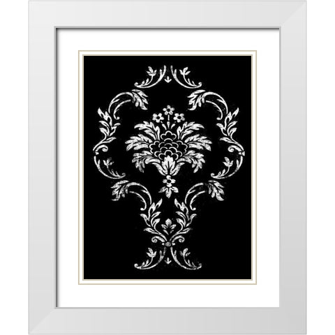 black pattern White Modern Wood Framed Art Print with Double Matting by Grey, Jace