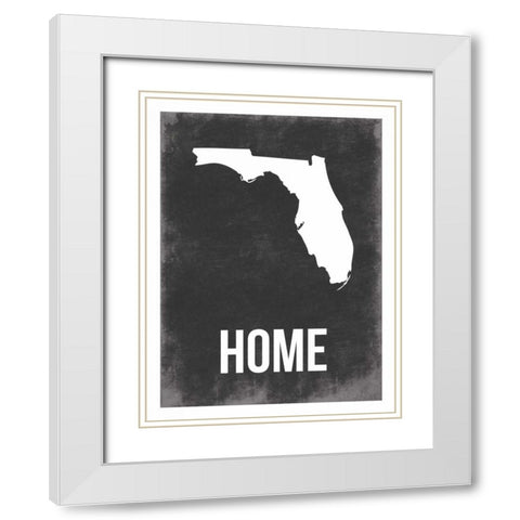 Florida Home White Modern Wood Framed Art Print with Double Matting by Grey, Jace