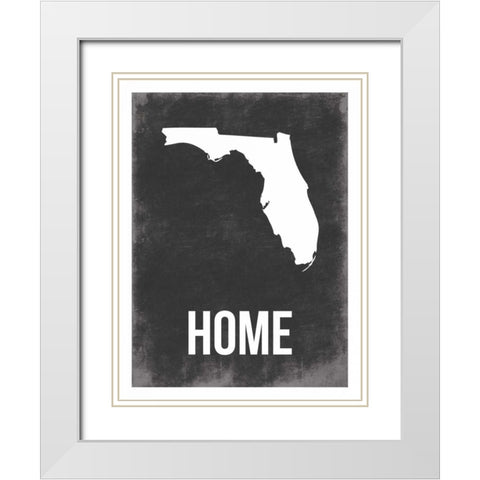 Florida Home White Modern Wood Framed Art Print with Double Matting by Grey, Jace