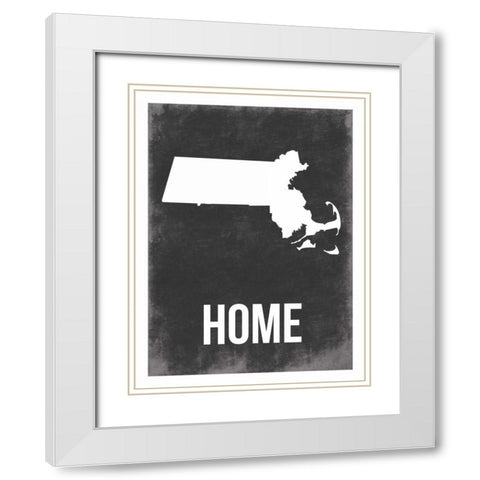 Mass Home White Modern Wood Framed Art Print with Double Matting by Grey, Jace