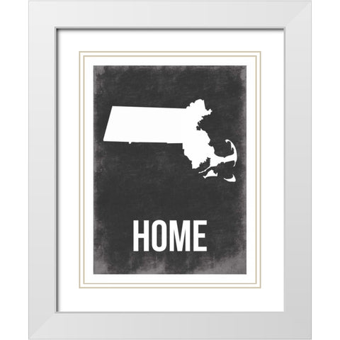 Mass Home White Modern Wood Framed Art Print with Double Matting by Grey, Jace