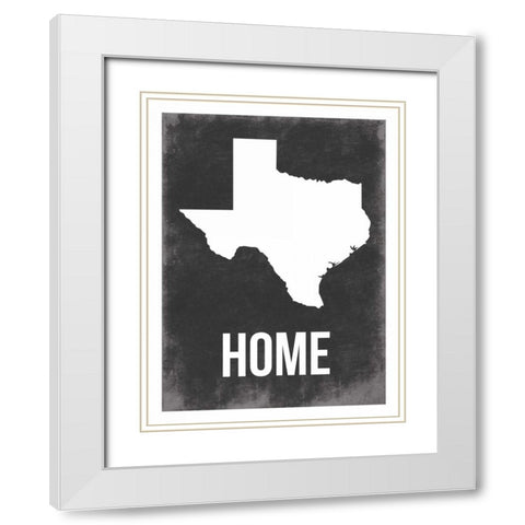 Texas Home White Modern Wood Framed Art Print with Double Matting by Grey, Jace