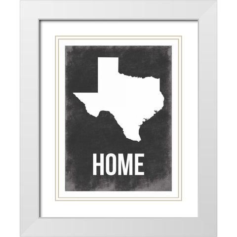 Texas Home White Modern Wood Framed Art Print with Double Matting by Grey, Jace