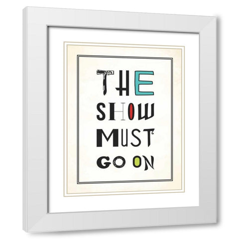The show White Modern Wood Framed Art Print with Double Matting by Grey, Jace