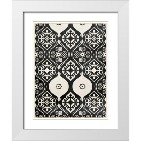 BI Pattern White Modern Wood Framed Art Print with Double Matting by Grey, Jace