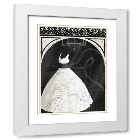 Dress N  Window White Modern Wood Framed Art Print with Double Matting by Grey, Jace