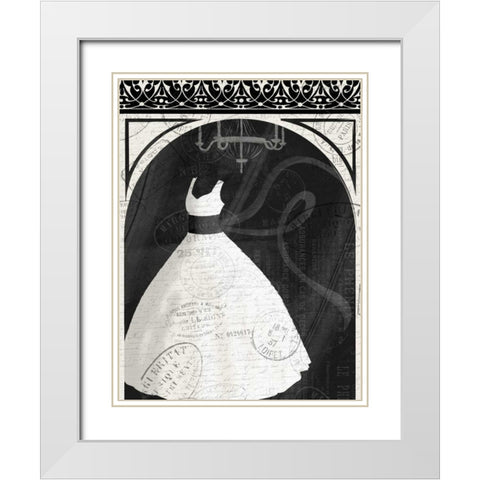Dress N  Window White Modern Wood Framed Art Print with Double Matting by Grey, Jace