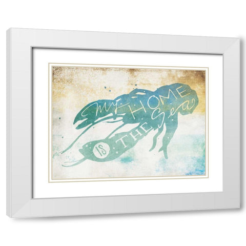 My Home White Modern Wood Framed Art Print with Double Matting by Grey, Jace