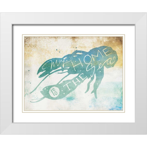 My Home White Modern Wood Framed Art Print with Double Matting by Grey, Jace