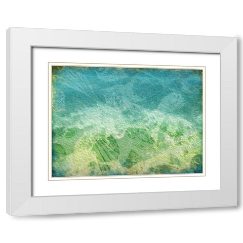 Beach Abstract White Modern Wood Framed Art Print with Double Matting by Grey, Jace