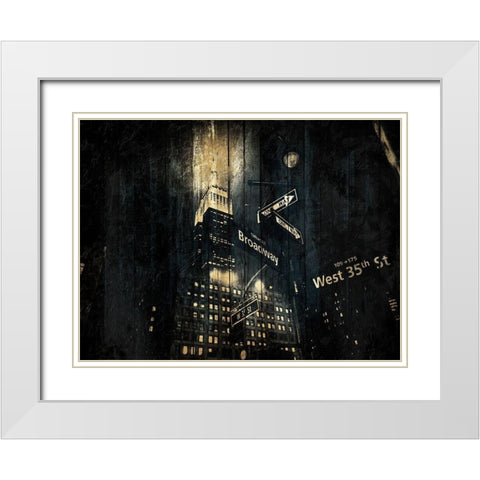 The Golden Street White Modern Wood Framed Art Print with Double Matting by Grey, Jace