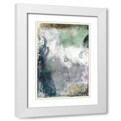 Neutral Paint White Modern Wood Framed Art Print with Double Matting by Grey, Jace