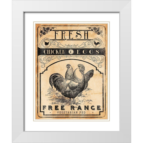 Chicken Eggs White Modern Wood Framed Art Print with Double Matting by Grey, Jace