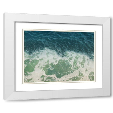 Nuetral Waters White Modern Wood Framed Art Print with Double Matting by Grey, Jace