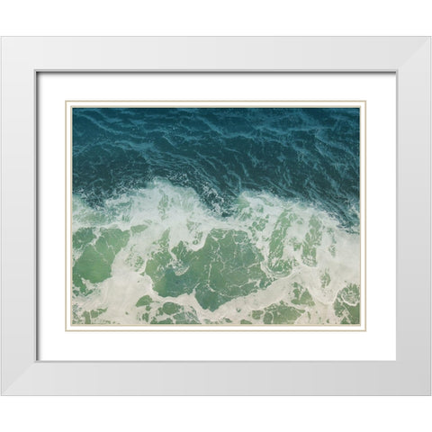 Nuetral Waters White Modern Wood Framed Art Print with Double Matting by Grey, Jace